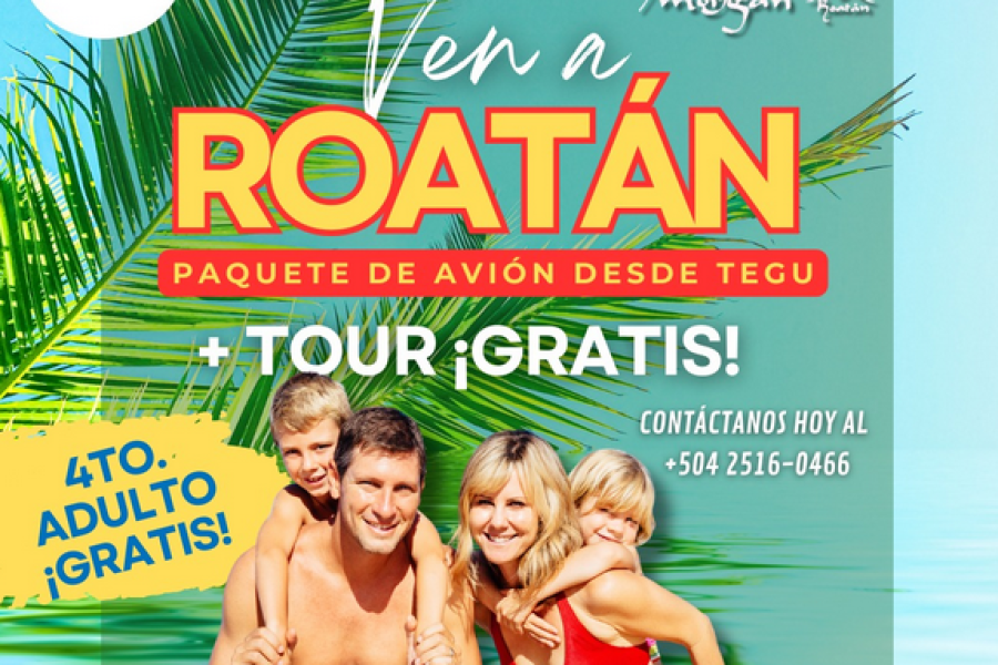 Henry Morgan Beach Resort – 4to adulto o Niño Gratis – Avion TGU